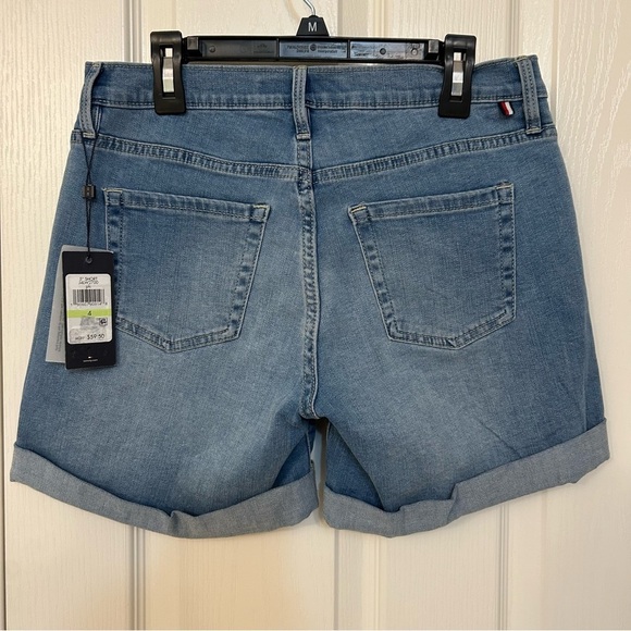 Tommy Hilfiger TH Flex Cuffed Denim 5” Shorts in Pacific Blue Size 4 - Picture 5 of 8